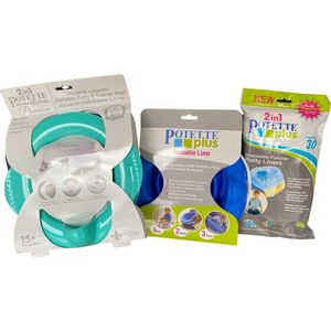 Potette Premium voordeelpak  - Reispotje - teal-blauw