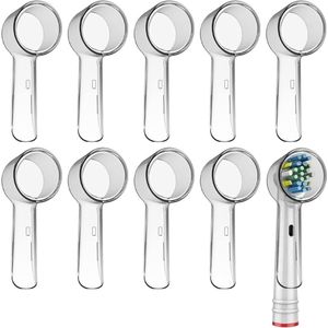 10 stuks tandenborstelkoppen beschermhoes - Oral-B tandenborstel hoofd beschermkap - stofdichte tandenborstelafdekking (transparant)