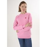 Felix Hardy Basic Sweatshirt Ronde Hals Katoen Dames Roze - L