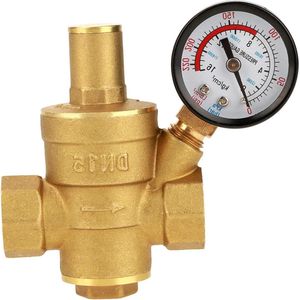 Messing DN20 drukregelaar - verstelbaar - waterzuiveraar - zonne-energie - gasboiler - kraan .