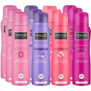 Vogue - Parfum Deodorant - Grootverpakking - Adore / Reve Exotique / Extravagant / Enjoy