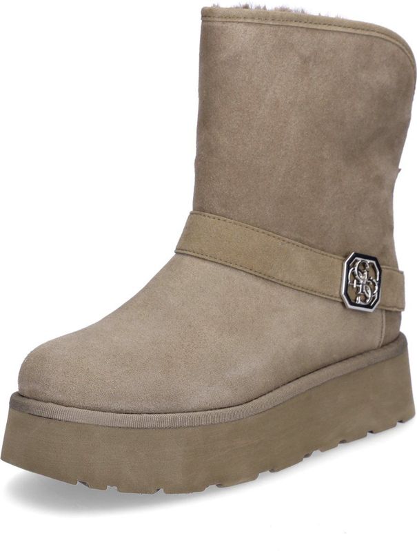 Guess - Dolsay - Enkellaarsjes - Bruin - Suède-effect