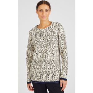 Damart - Sweater tricot jacquard - Dames - Blauw - XS