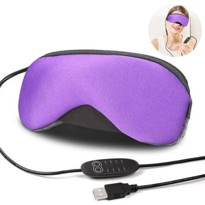 Oogmasker - Usb Verwarmd Oogmasker - Paars - Portable Koud en Warm Damp - 1 Stuks