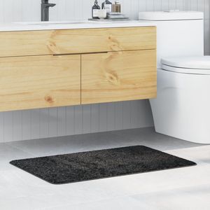 vidaXL - Badmat - Rechthoekig - Donkergrijs - 60x90 - cm - Polypropyleen - Antislip