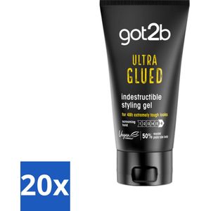 Got2b Ultra Glued Indestructible Styling Gel 150 ml - Bulkverpakking - 20 stuks