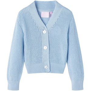 vidaXL - Kindervest - gebreid - 104 - blauw