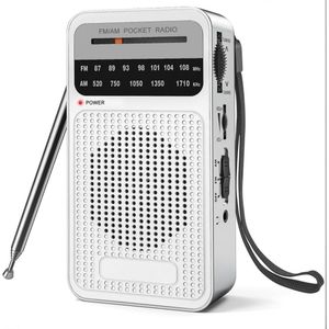 Draagbare AM FM-transistorradio - Compacte radio met luidspreker en hoofdtelefoonaansluiting