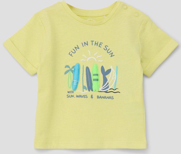 s.Oliver - 1182 - T-shirt - Geel - Ronde Hals, Korte Mouwen, Regular Fit