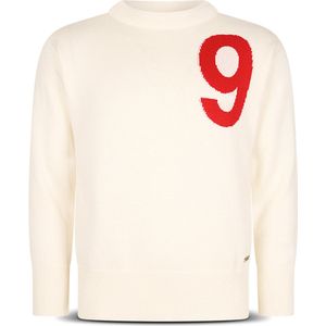 FC Kluif 'Spits' knitted trui wit - Maat L / Large - Heren lifestyle sweater - Nummer 9 trui