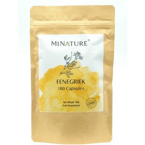 Fenegriek Capsules 180 stuks - 450mg Poeder van Fenugreek per Vega Capsule - 100% Plantaardig