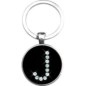 Sleutelhanger Glas - Diamant J