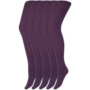 Gekleurde panty’s | Micro | 60 Denier | Merk: Marianne | Maat: S t/m XXL | Kleur: Donker paars | 5 Paar