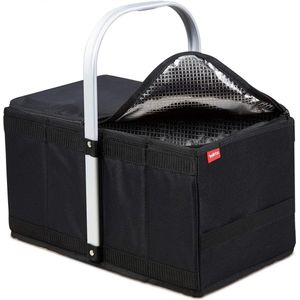 Handle-Box Cool Carry-Bag met Cooling Functie en Opvouwbaar Smart Folding System - Zwart - 40x24x20 cm Cool Box Stand