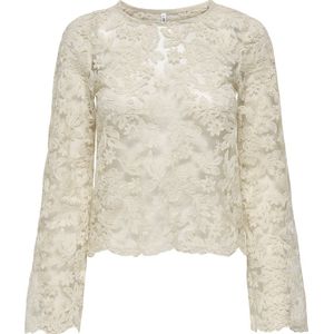 Only - Onlanja Lace Top - T-shirt - Birch - Dames