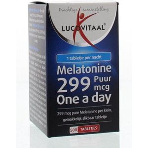 Lucovitaal - Melatonine Tabletjes 0,299 mg - 500 tabletten - Voedingssupplementen