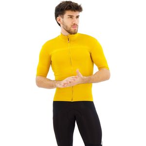 Castelli Pro Thermal Korte Mouw Wielertrui Geel M Man