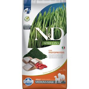 N&D Spirulina hondenvoeding Haring medium/maxi 7 kg