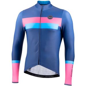 Nalini - Heren - Fietsshirt - Lange mouwen - Wielrenshirt - Najaar - Winter - WARM LS JERSEY - DEEP BLUE - M