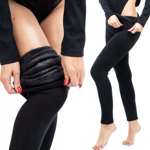 Fleece Legging - Zwart - Naadloos - Maat XXL - Gevoerd - Thermo Legging - Dames - Seamless - Warme Winter Legging - Fleece Panty van TikTok - Sterke Panty - Zacht