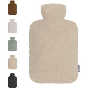 Ølav North – Kruik met Teddy Hug hoes - Incl geschenkverpakking - Tot 6 uur warmte - Warmwaterkruik - 1.8 liter – Sand Beige - Cadeau voor haar, vrouw, vriendin