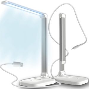 Dimmable LED Desk Lamp - Aluminium Table Lamp with 3 Colours and 3 Brightness Levels - Reading Lamp for Home Office Bedroom