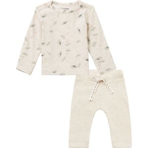 Noppies - Kledingset - Unisex - 2delig - Broek Mabletone Oatmeal - Shirt Midfield oatmeal - Maat 50