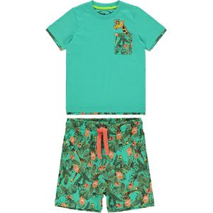 Jungle dieren - Tweedelige set T-shirt en short jongens
