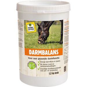 VITALstyle Darmbalans - Paarden Supplement - Voor Een Gezonde Darmfunctie - Met o.a. Zoethoutwortel & Mariadistel - 1,2 kg