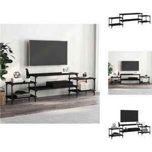 vidaXL TV-meubel zwart - 197 x 35 x 52 cm - hoge kwaliteit - Kast