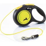 Flexi New Classic Koord - Hondenriem - Neon Band - XS - 3 m  (<8 kg)