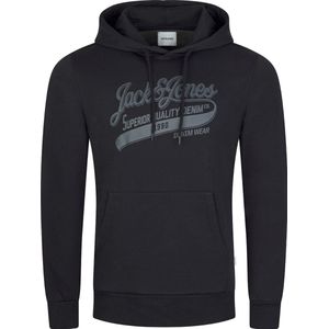 Jack & Jones Heren trui JJEADRIAN regular fit Zwart XXL Volwassenen Hoodie Capuchon Sweatshirt