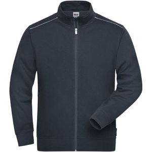 James & Nicholson Solid sweater jas met rits JN894 heren - Antraciet - XL