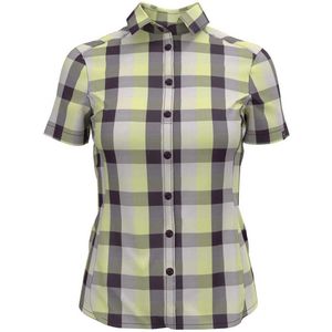 Odlo - Kumano Check - Overhemd - Wit - Zwart - Korte Mouwen