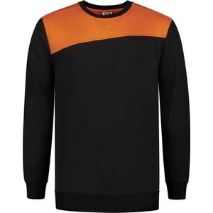 Tricorp Sweater Bicolor Naden 302013 Zwart / Oranje - Maat XXL