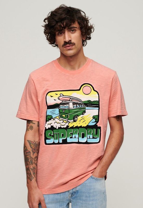Superdry - Neon Travel Graphic - T-shirt - Korte Mouwen