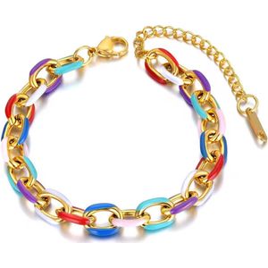 Lucardi - Eve - Eve bicolor plated armband