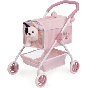 Knuffel poppenwagen Little pet