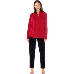 Merry Style – Dames Huispak – Vrijetijdspak – Velours – MS-MG-SUIT5-n – Marineblauw/rood – XXXXXXL