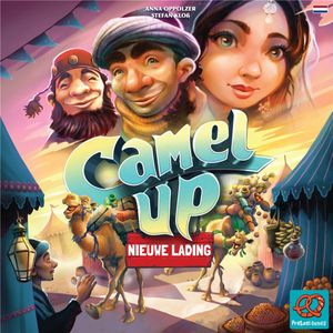 Camel Up: Nieuwe Lading - Het ultieme familiespel voor 3-5 spelers! Leeftijd: 8+. Speeltijd: 45 minuten. Fabrikant: PRETZEL GAMES.