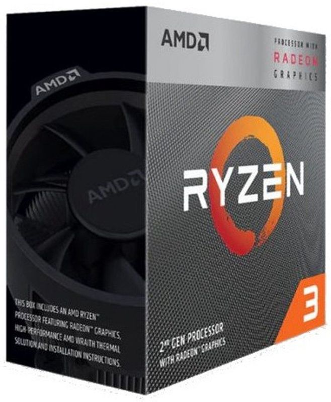 AMD Ryzen 3 3200G with Radeon Vega 8 Graphics processor 3,6 GHz 3 MB L3 Doos