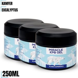Miracle KP8 gel - Voordeelset 3x250 ML - Spierbalsem - Gewrichtsgel - Cooling gel - Siliconengel - Helpt tegen Spierpijn & Reuma