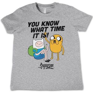 It'S Adventure Time Kids Kinder T-Shirt Heathergrey-4 Jahre