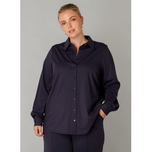 Yest Curve - Blouse - Donkerblauw - Travelstof