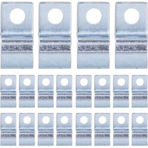 20 Stuks Enkele Gat Verzinkte Kabelklem 304 Rvs Pijp Clip voor Rubberen Ringen Stalen Buizen(8mm)
