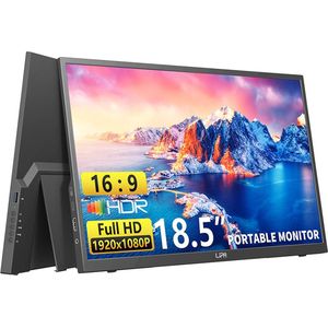 Lipa HDR-80 Portable Monitor Full HD 18.5 Inch - 100 Hz - HDMI - 2x USB-C - Freesync