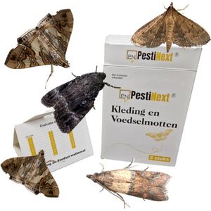 5 stuks - Multi Mottenval - PestiNext - Motten bestrijden - feromoon mottenval - Motten vangen - Mottenvanger