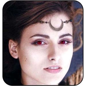 JHubers Goods - Boho hoofdketting met waterdruppels en decoratief patroon - Mode accessoires voor vrouwen - Zilver en blauw - Gratis verzending