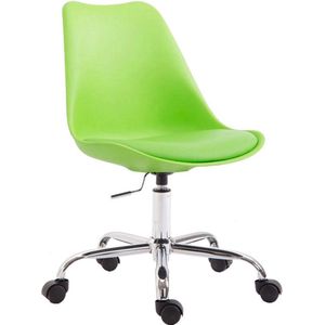 Bureaustoel - Stoel - Scandinavisch design - In hoogte verstelbaar - Kunstleer - Groen - 48x54x91 cm