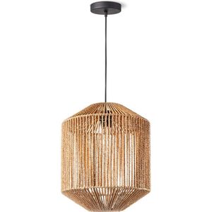 Home Sweet Home - Oosterse Hanglamp Brisa - hanglamp gemaakt van Touw - 33/33/146cm - Pendellamp geschikt voor woonkamer, slaapkamer en keuken - geschikt voor E27 LED lichtbron